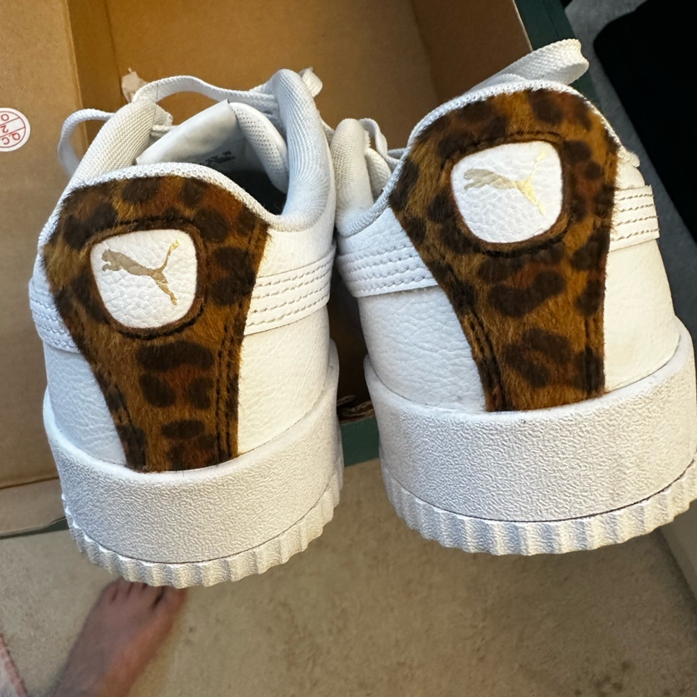 Women’s  PUMA White -Leopard Sneakers
